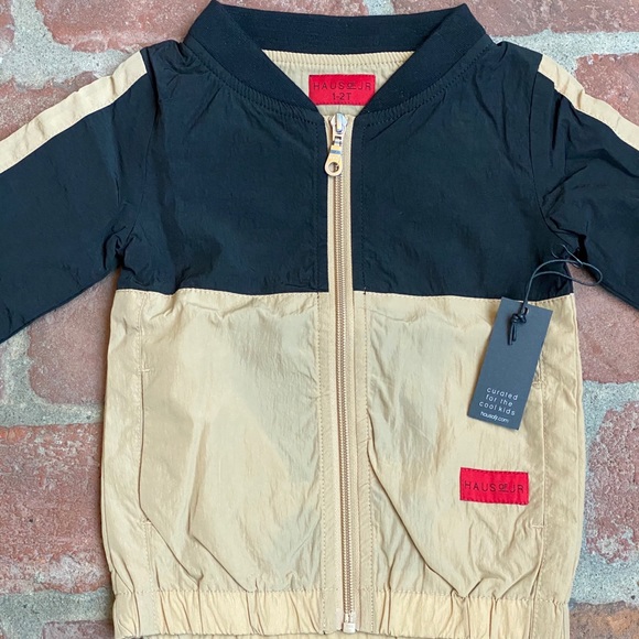 Haus of Jr black & cream windbreaker Sz 1-2T NWT - Picture 2 of 6